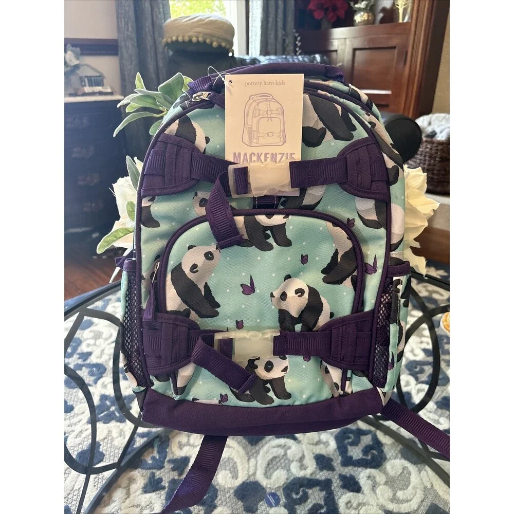 School Pottery barn BACKPACK LUNCH SET Travel Bag Panda girl Birthday gift🌈